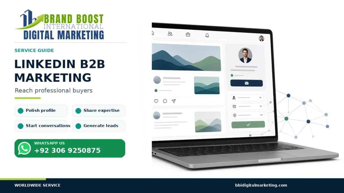 LinkedIn B2B marketing for posts, leads and professional authority by Brand Boost International