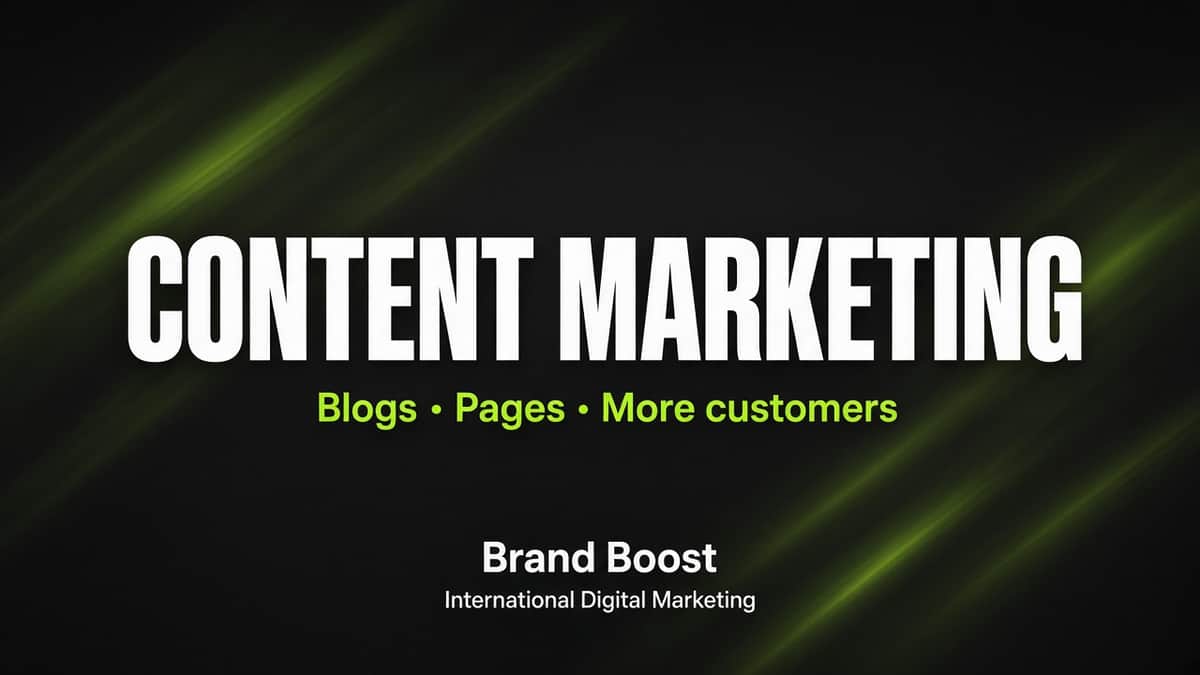 Content marketing agency — Brand Boost International