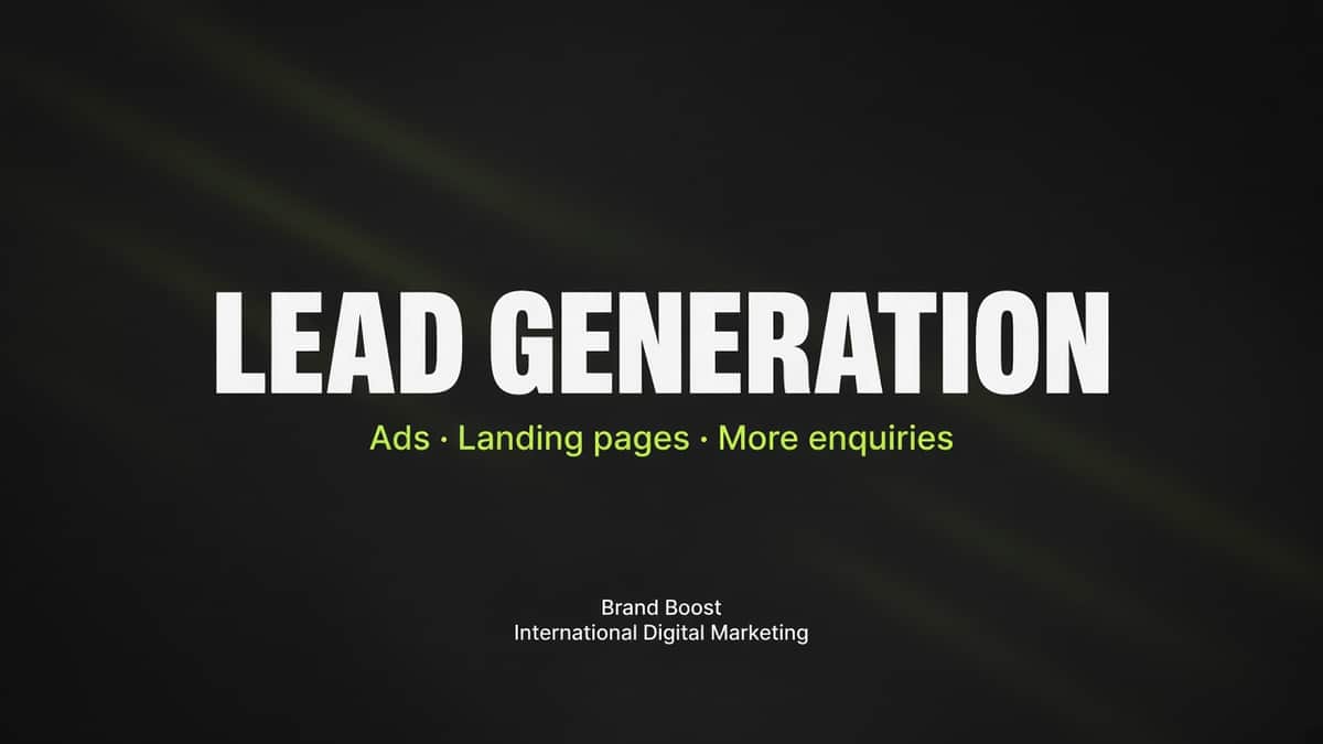 Lead generation — Brand Boost International
