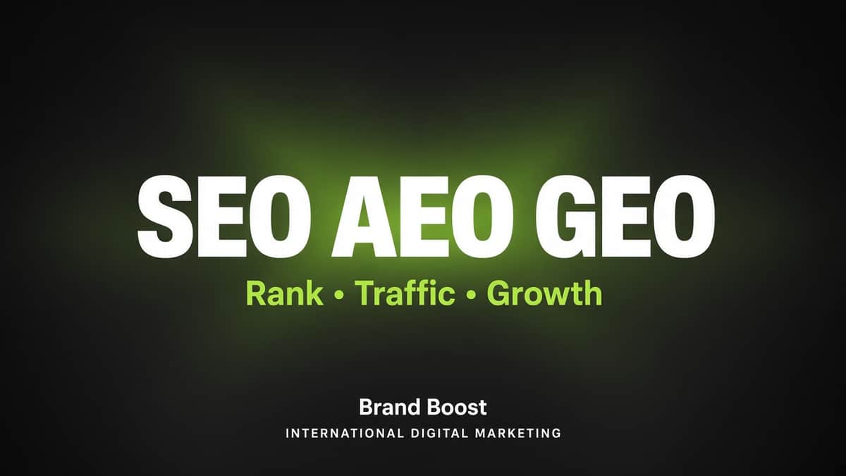 SEO / AEO / GEO — Brand Boost International