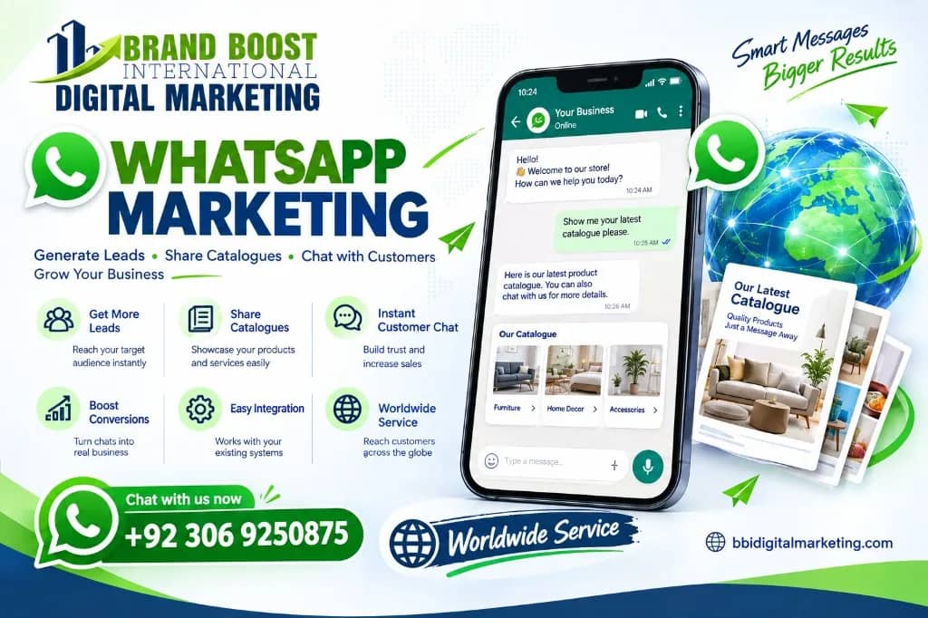 WhatsApp marketing services for leads, catalogues and customer chat
