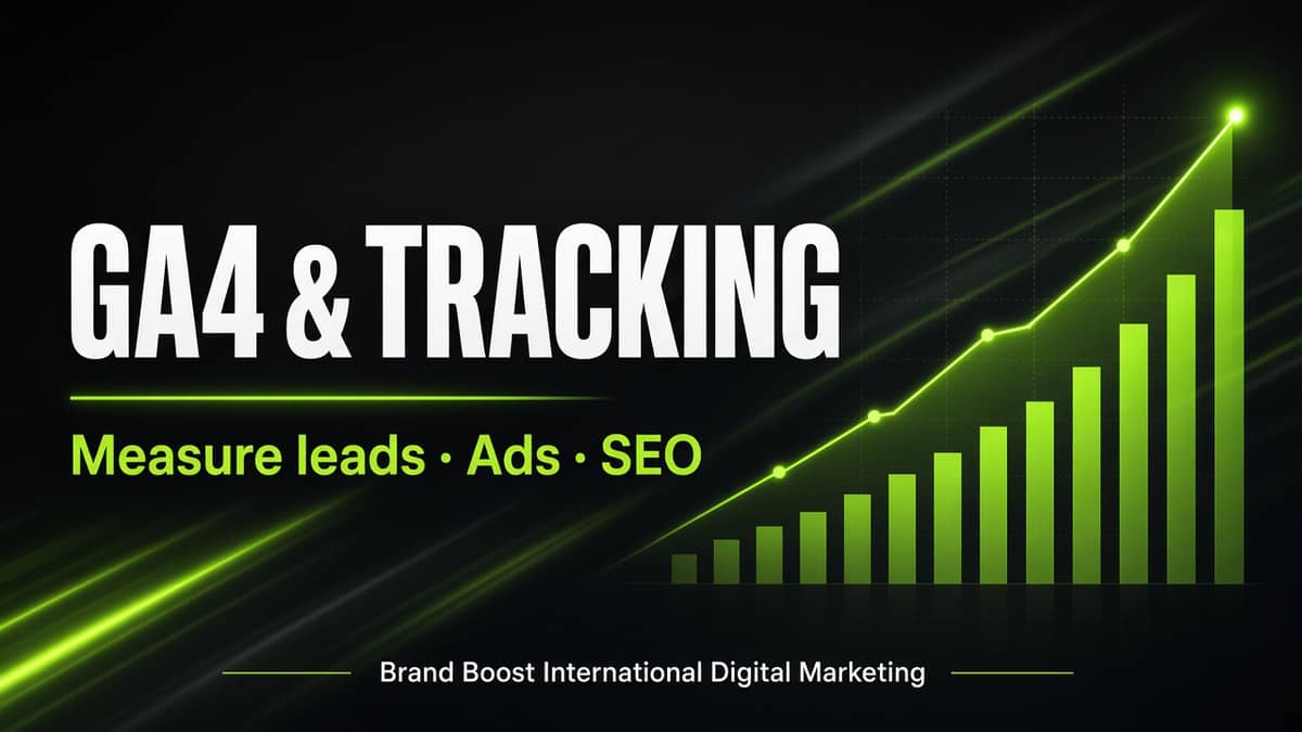 GA4 & Conversion Tracking | Know What Brings Customers — Brand Boost International