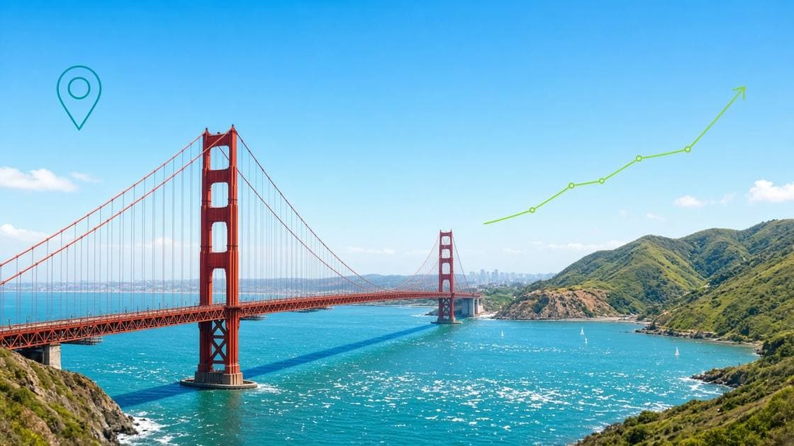 California digital marketing agency: Golden Gate Bridge and San Francisco on a sunny day