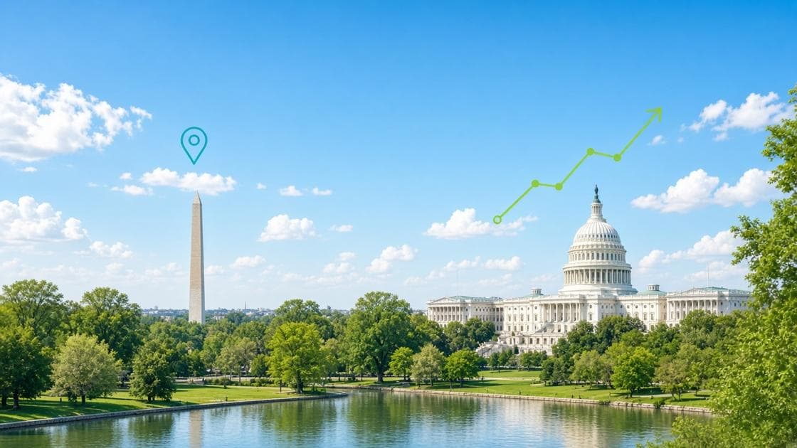 Washington DC digital marketing agency: US Capitol and Washington Monument on a sunny day