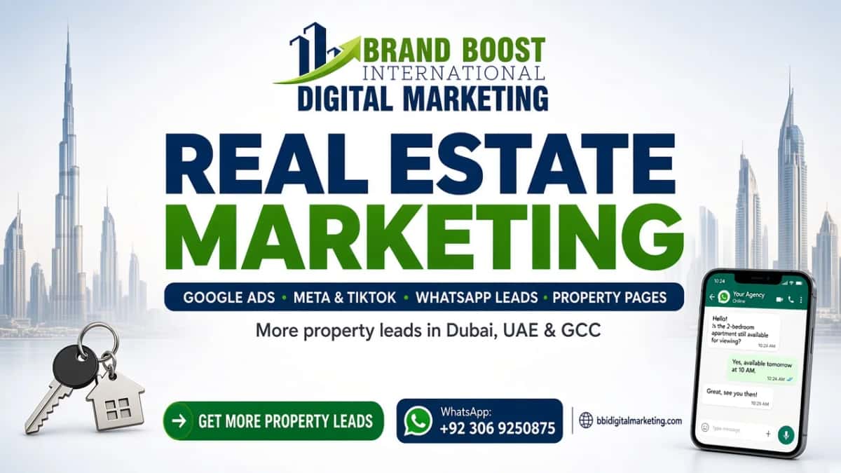 Real estate digital marketing in Dubai with property ads and WhatsApp leads