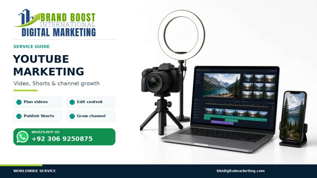 YouTube marketing: video, Shorts and channel growth by Brand Boost International