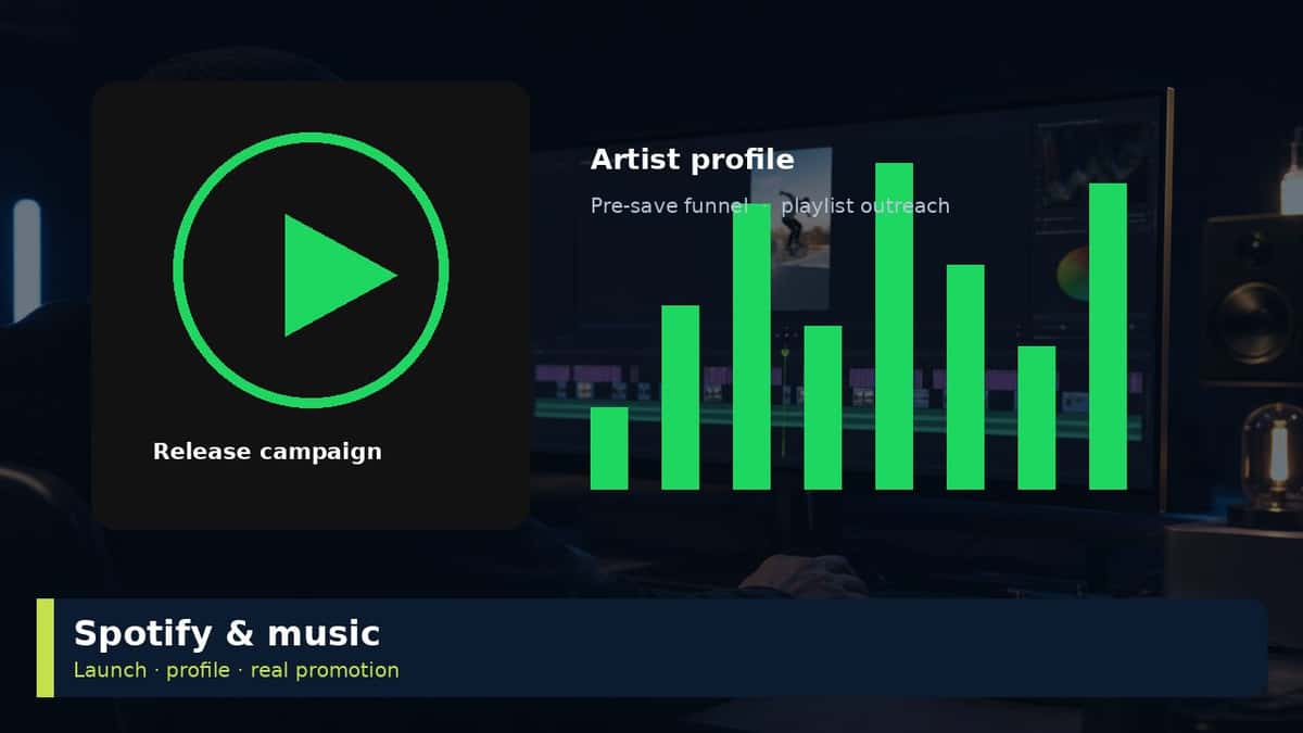 Spotify and music promotion creative setup for Brand Boost International